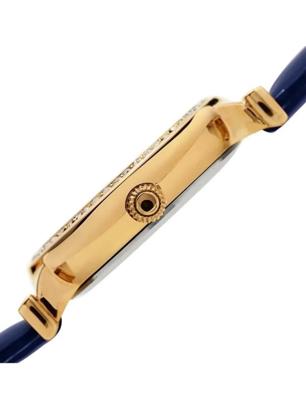 NWT Burgi Blue Dial Blue Leather Ladies Watch